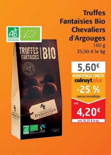 truffes fantaisies bio chevaliers d'argouges