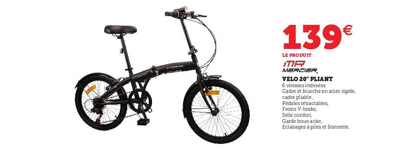 Vélo 20" Pliant Mercier