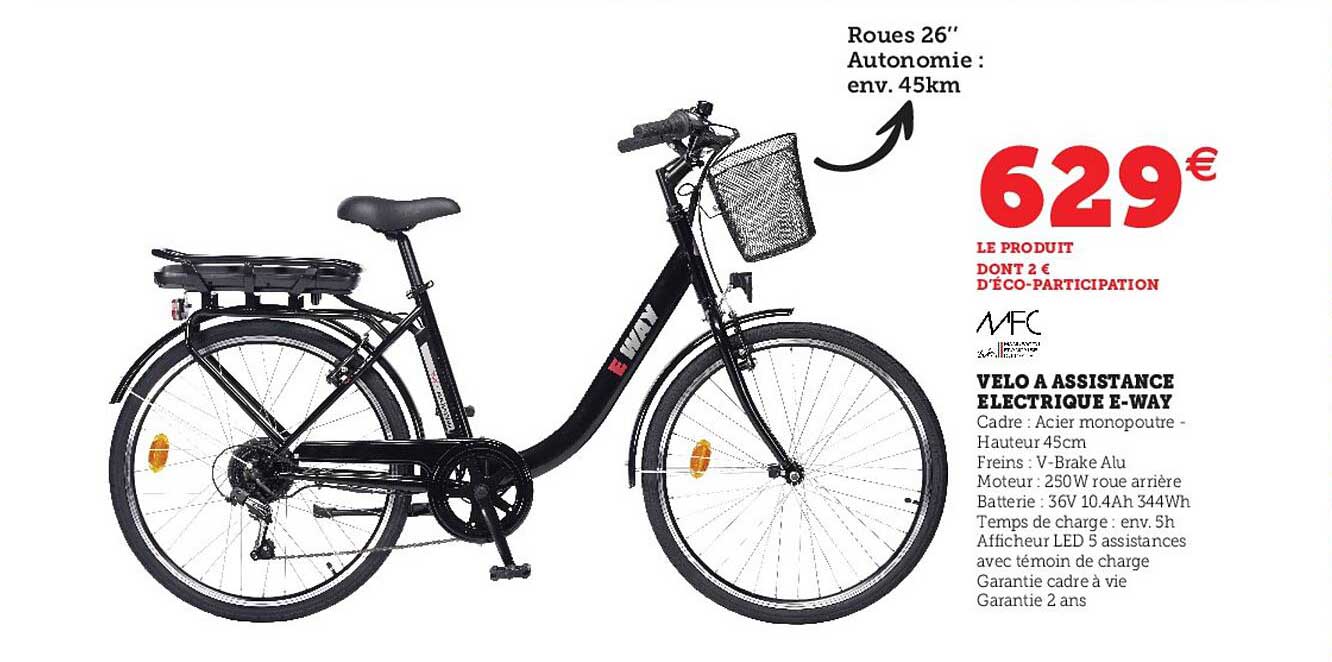 vélo à assistance électrique e-way