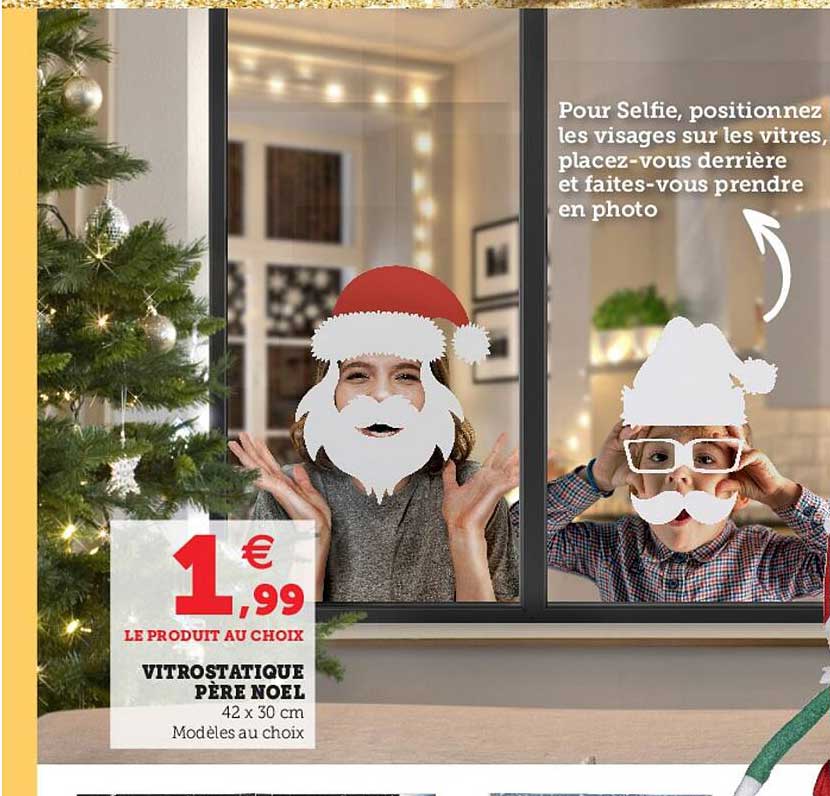 vitrostatique père noël