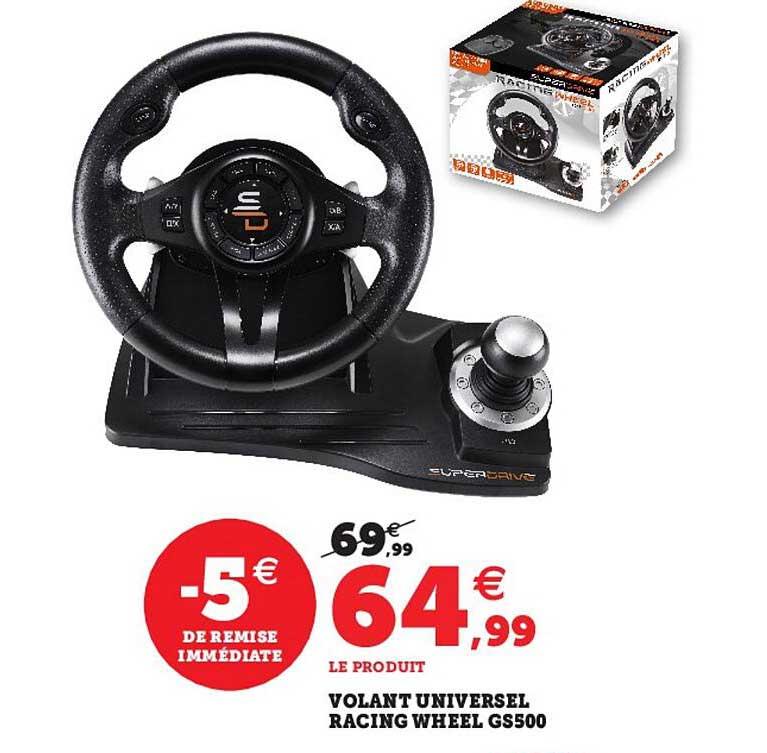volant universel racing wheel gs500