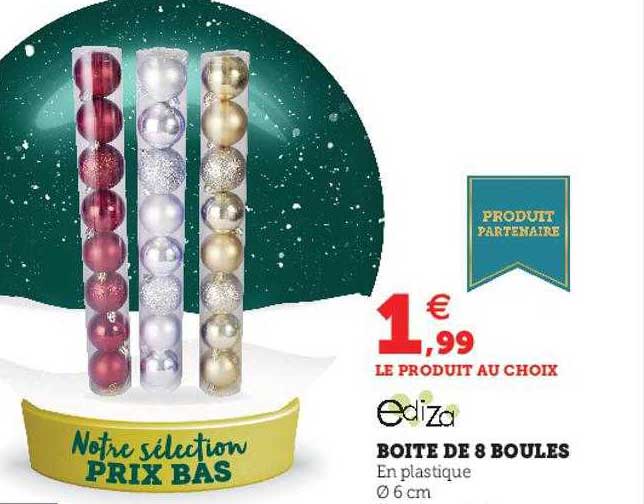 boîte de 8 boules ediza