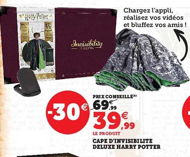 cape d'invisibilité deluxe harry potter