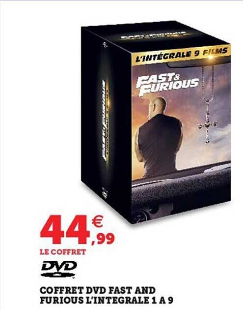 Coffret Dvd Fast And Furious L'intégrale 1 à 9