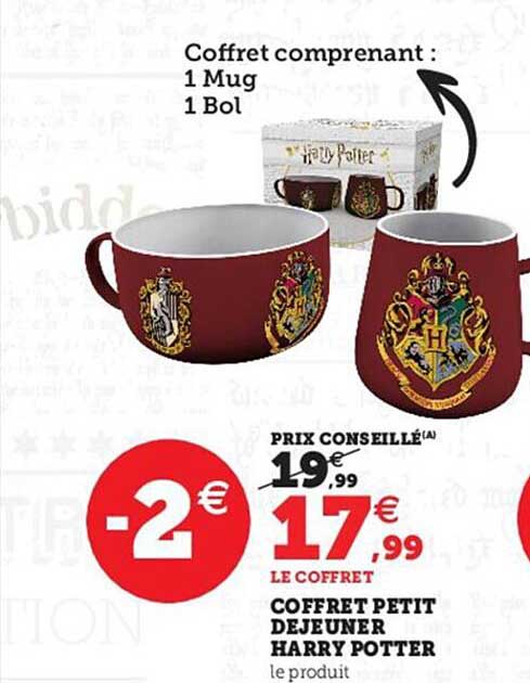 coffret petit déjeuner harry potter