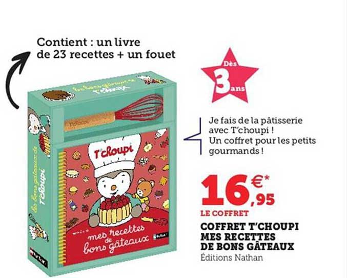 coffret t'choupi mes recettes de bons gâteaux