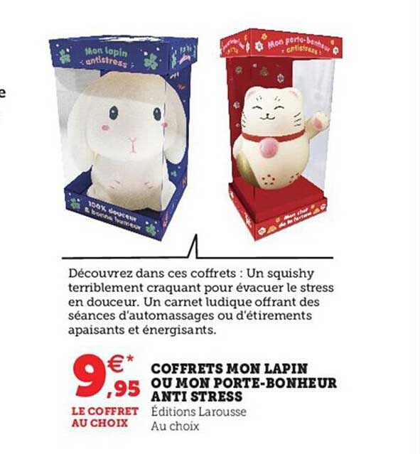 coffrets mon lapin ou mon porte-bonheur anti stress