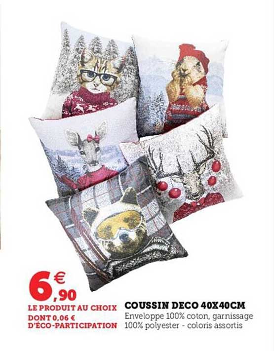 coussin déco 40x40 cm