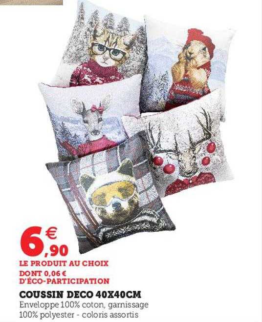 coussin déco 40x40 cm
