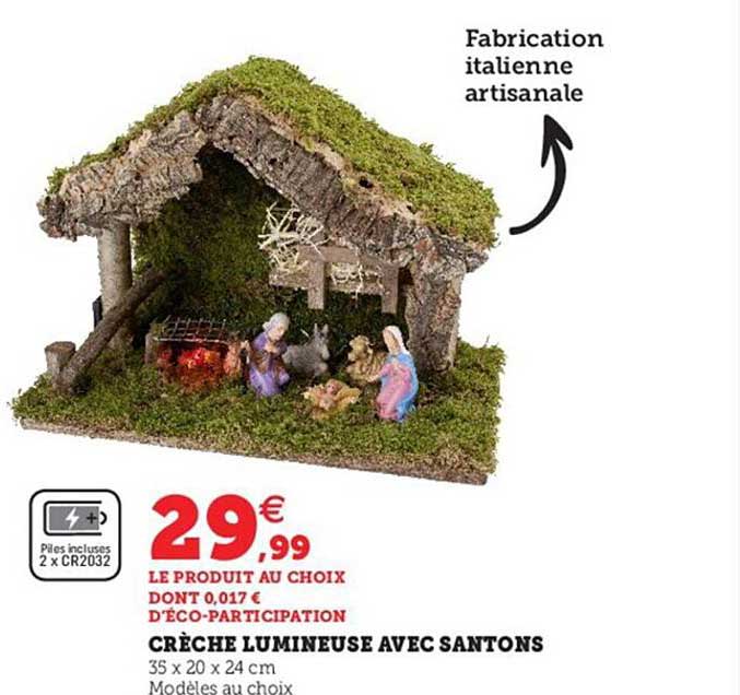 Crèche Lumineuse Avec Santons