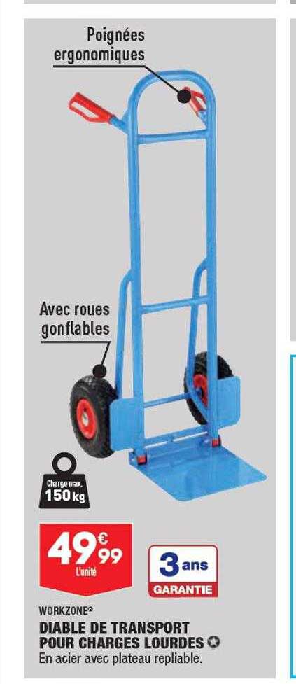 diable de transport pour charges lourdes workzone