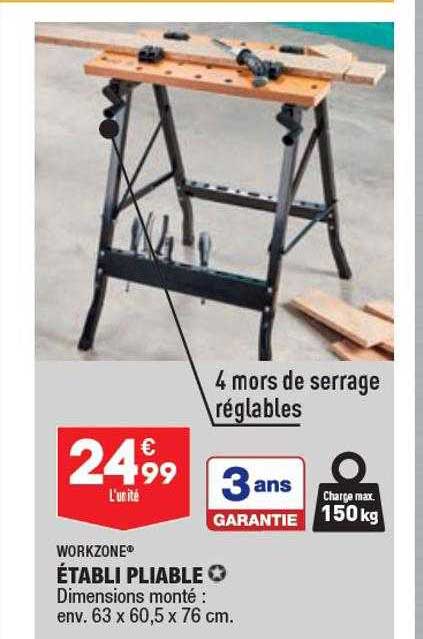 établi Pliable Workzone