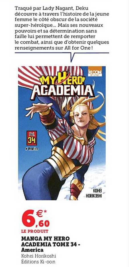 manga my hero académie tome 34 - américa