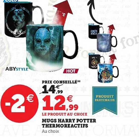 mugs harry potter thermo réactifs
