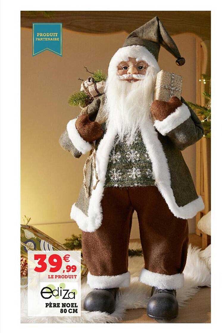 père noël 80 cm ediza