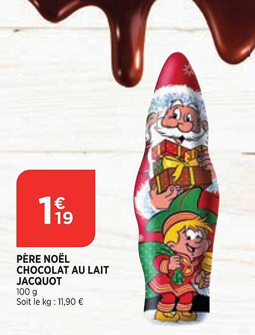 père noël chocolat au lait jacquot