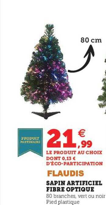 sapin artificiel fibre optique flaudis