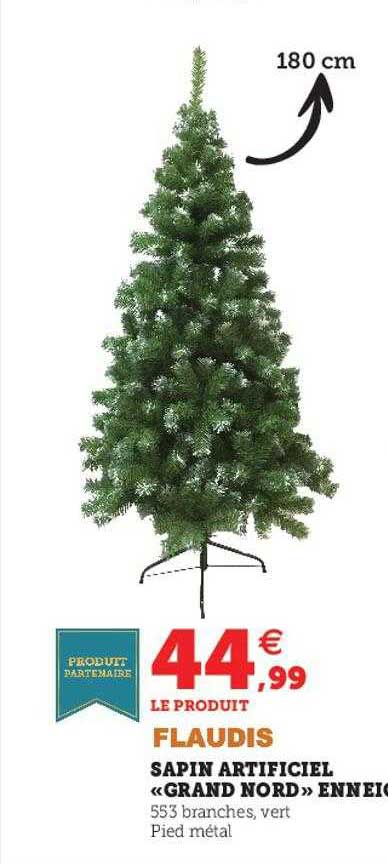 sapin artificiel «grand nord» enneigé flaudis