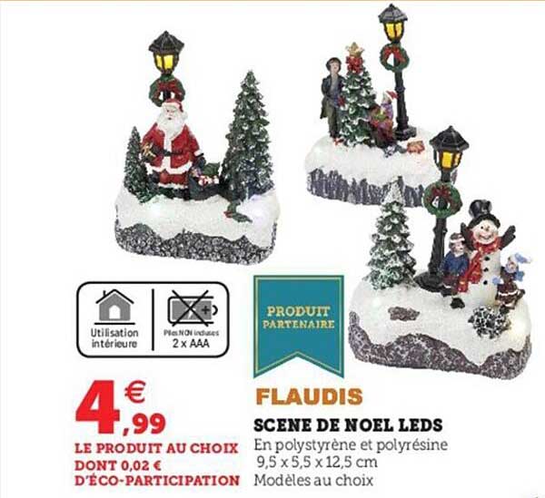 scène de noël leds flaudis