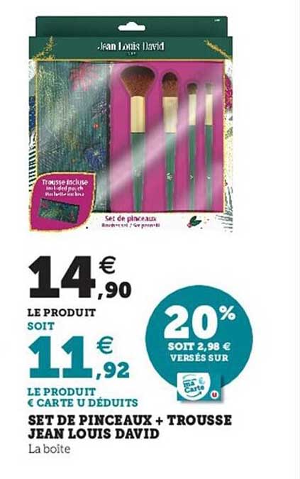 set de pinceaux + trousse jean louis david