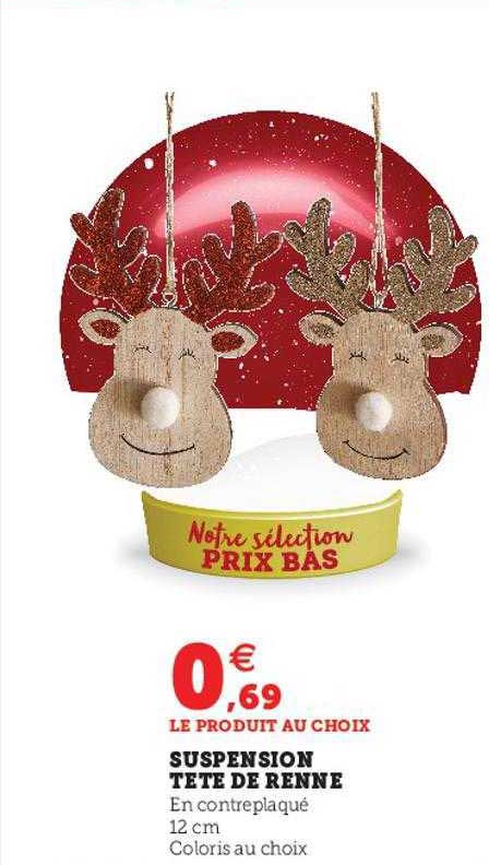 suspension tête de renne