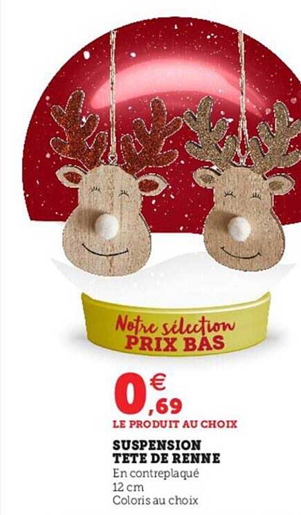suspension tête de renne