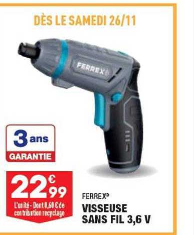 visseuse sans fil 3,6v ferrex