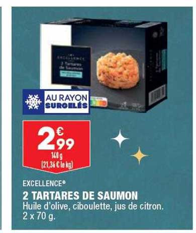 2 tartares de saumon excellence