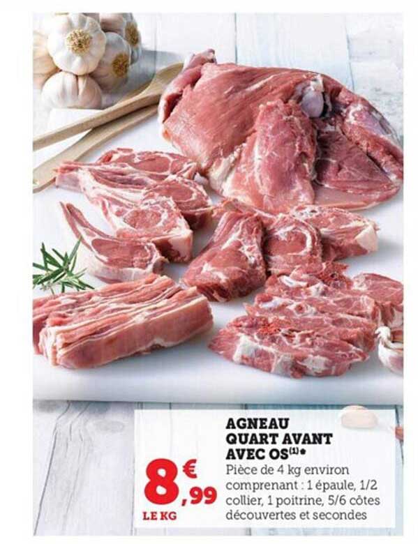 agneau quart avant avec os