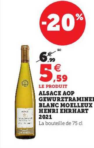 alsace aop gewurztraminer blanc moelleux henri ehrhart 2021