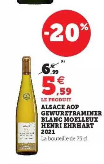 alsace aop gewurztraminer blanc moelleux henri ehrhart 2021