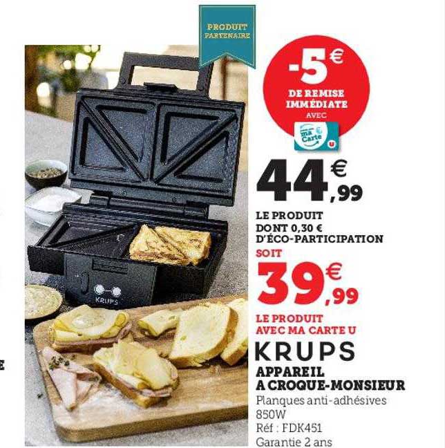 appareil à croque-monsieur krups