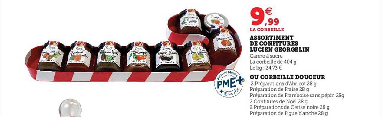 Assortiment De Confitures Lucien Georgelin Ou Corbeille Douceur