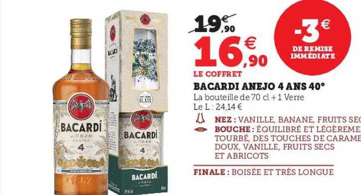 bacardi anejo 4 ans 40°
