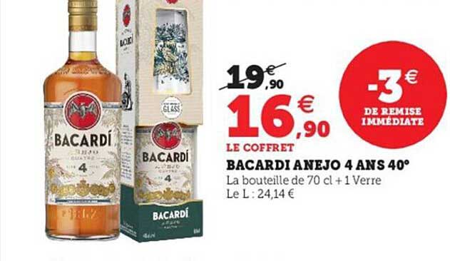 bacardi anejo 4 ans 40°