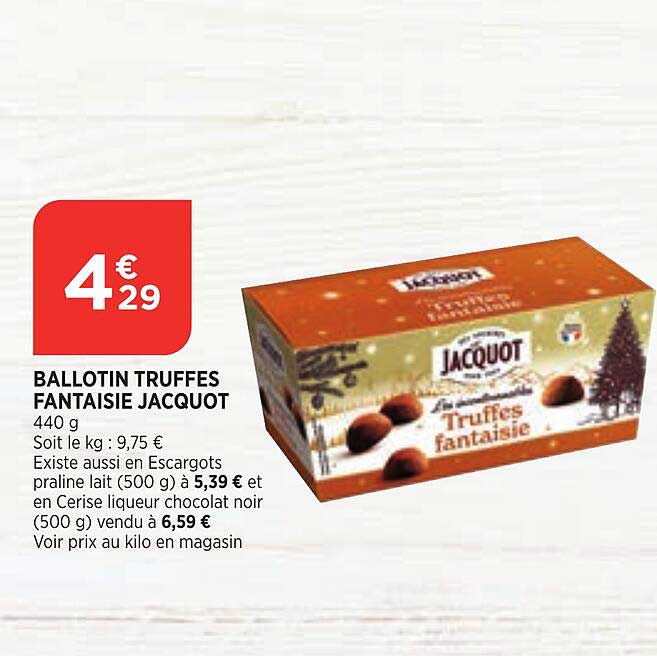 Ballotin Truffes Fantaisie Jacquot