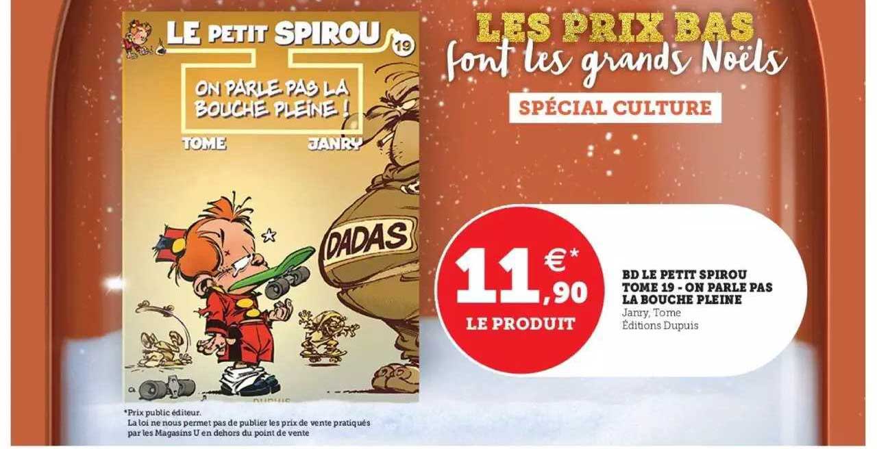 bd le petit spirou tome 19 - on parle pas la bouche pleine - janry, tome