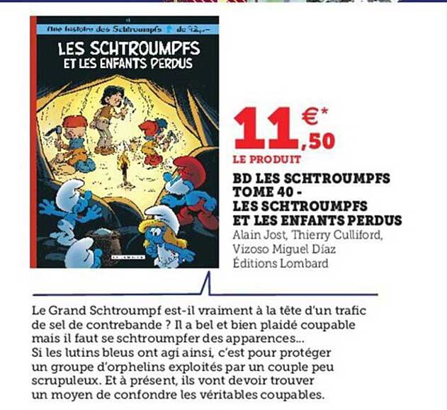 bd les schtroumpfs tome 40 - les schtroupfs et les enfants  perdus