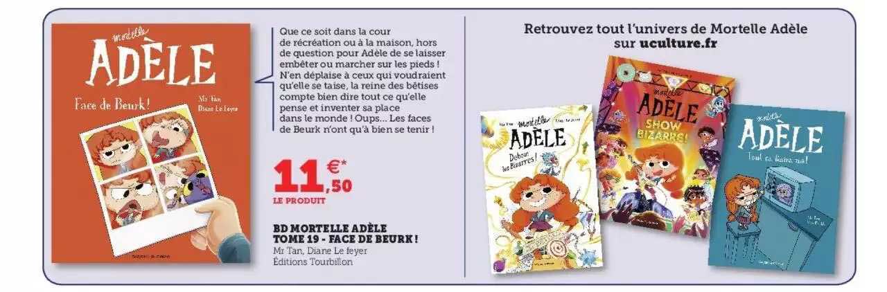 bd mortelle adèle tome 19 - face de beurk ! - mr tan, diane le feyer