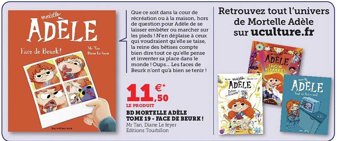 Bd Mortelle Adèle Tome 19 - Face De Beurk!