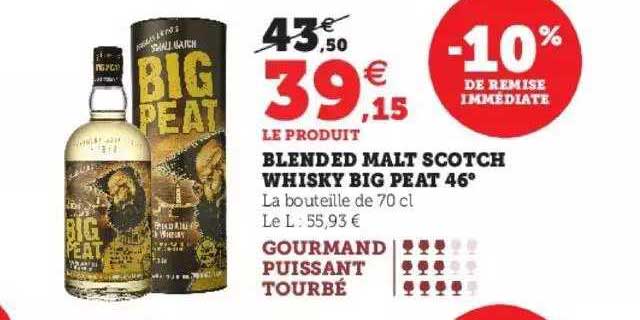 blended malt scotch whisky big peat 43°