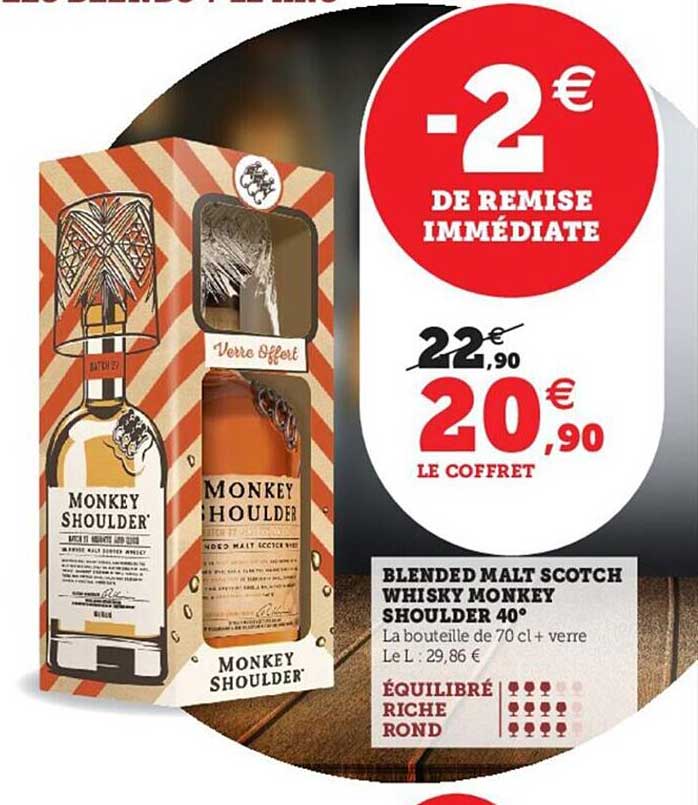 blended malt scotch whisky monkey shoulder 40°