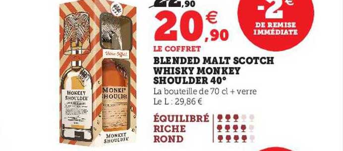 blended malt scotch whisky monkey shoulder 40°