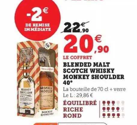 blended malt scotch whisky monkey shoulder 40°