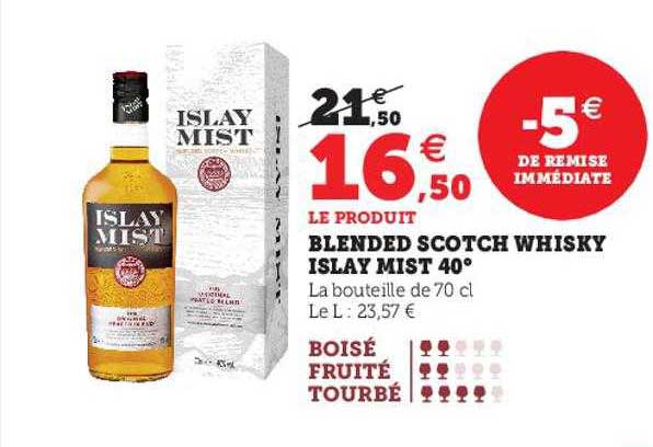 blended scotch whisky islay mist 40°
