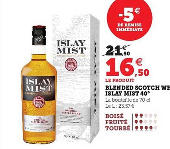 blended scotch whisky islay mist 40°