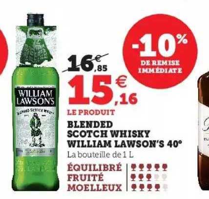 blended scotch whisky william lawson's 40°