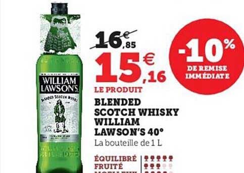 blended scotch whisky william lawson's 40°