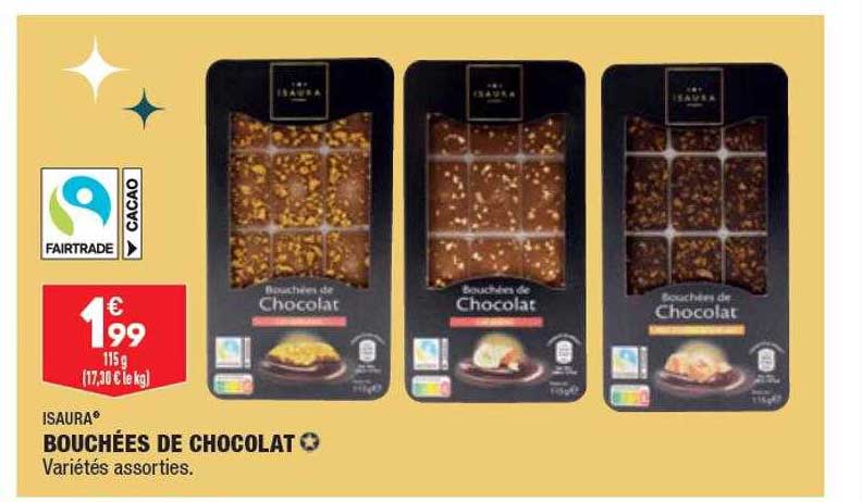 bouchées de chocolat isaura