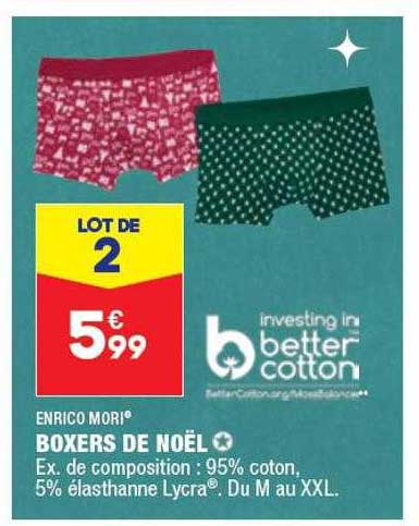 boxers de noël enrico mori